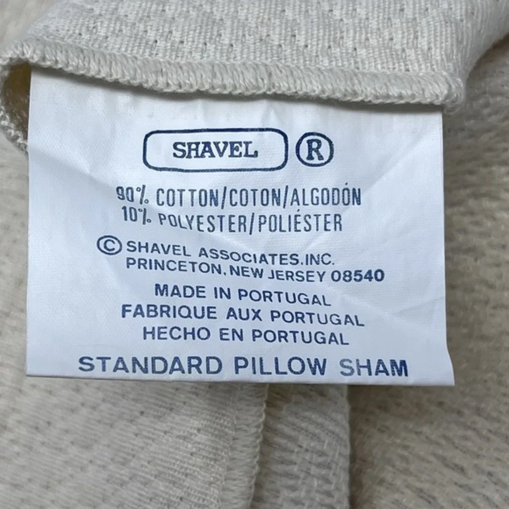 Vtg Shavel Pillow‎ Sham Standard Portugal Cotton Blend Matelassé Medallion